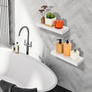 Sorbus Floating Shelves for Wall, Bathroom Shelves Wall Mounted for Kitchen, Bedroom, Bathroom Storage Over Toilet, Hanging Book Shelf for Wall Home Decor Living Room (White, 3 Pack) by CozyNest Decor