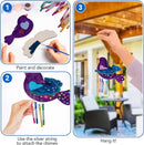 ArtCreativity DIY Wind Chime Kit for Kids - 8 Pack - Wooden Wind Chime Set with Paint Kit, Rhinestone Flower Stickers, Glitter Heart Foam Stickers, and More - Summer Arts and Crafts for Kids 3 and Up by TinyTreasures Baby Boutique