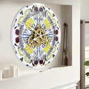 The Gears Clock Wall Clock Italy Collection with Moving Gears (Positano, 24 inch Round) by CozyNest Decor