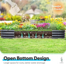 Quictent Galvanized Raised Garden Bed Kit, 6x3x1 ft Oval Metal Planter Box for Vegetables, Dark Grey by GreenHaven Gardens