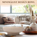 Large Decorative Bowl, Modern Handicraft Resin Bowls for Home Decor, Decorative Fruit Bowl for Kitchen Counter, Stylish Key Bowl for Entry Table, Artificial Stone Resin Beige by CozyNest Decor