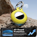 Upgrade Waterproof 2 Pack Airtags Holder with Apple Airtags Keychain, Hard PC Air Tag Case, Anti-Scratch & Shock Air tag Holder, Men's Women's Keyrings & Keychains-Black+Yellow by TinyTreasures Baby Boutique