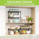 2 Pack Kitchen Countertop Organizer, Stackable Cabinet Shelf Organizer, 2 Tier Adjustable Kitchen Counter Shelves Riser For Pantry Cupboard Bathroom Organization And Storage, Desk Shelf,Spice Rack by CozyNest Decor
