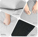 Misolant Bean Bag Chairs，Big Corduroy Fabric Sofa Bean Bag Chair for Adults and Teens with High-Resilience Sponge, Non-Slip Base Floor Lounge Sofa for Home, Living Room, Bedroom, Gaming Light Gray by CozyNest Decor
