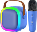 Karaoke Machine for Kids Adults, Portable Bluetooth Speaker with Wireless Microphones and LED Lights, Kids Toys Birthday for Girls and Boys Ages 4,5,6,7,8,9,10,11,12+ Years, Home Party by TinyTreasures Baby Boutique