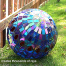 VCUTEKA Gazing Ball, Glass Mosaic Gazing Balls Sphere for Garden Lawn Outdoor Ornament Yard Decorative, 10-Inch, Purple by CozyNest Decor