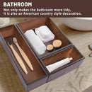 Bamboo Drawer Organizer - Kitchen Utensil Organizer Silverware Tray Cutlery Holder，Office Desk Supplies and Accessories,5.9 * 3 * 2.6,Nut-brown by CozyNest Decor