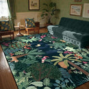 LIVEBOX Washable Jungle Dark Green Rugs 9x12 for Living Room, Stain Resistant Soft Kids Area Rugs for Bedroom, Non-Skid Modern Dining Room Rug Floor Carpet for Playroom Kids Nursery by CozyNest Decor
