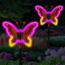 Solar Garden Butterfly Lights, Garden Outdoor Lights Decor, Butterfly Solar neon Light,led Butterfly Lights,Yard Patio Pathway Decoration(Red, 2pack) by GreenHaven Gardens
