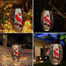 Outdoor Solar Lantern-Waterproof Cardinal Hanging Metal Decorative Lights for Patio Table Garden Pathway Yard with Super Bright Warm White LED, Large Solar Panels, Auto On/Off Sensor by GreenHaven Gardens