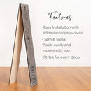 Wooden Growth Chart for Wall - Height Growth Chart for Kids, Kid Height Wall Chart, Height Measurement for Wall, Height Chart for Kids - Love Grows Here, Skinny Grey (63""x5.75"") by TinyTreasures Baby Boutique