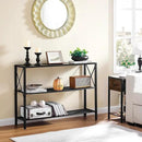 Hoctieon Industrial Console Table, 3 Tier Entryway Table, Hallway Table, Narrow Sofa Table with Shelves, Entrance Table for Entryway, Living Room, Foyer, Hallway, Office, Grey by CozyNest Decor
