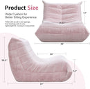 Bean Bag Chairs for Adults Giant Bean Bag Chair Memory Foam BeanBag Chair Big Bean Bag Sofa with Filler Faux Fur Fireside Beanbags Lazy Sofa for Living Room Bedroom Dorm Office (Pink Plush) by CozyNest Decor