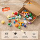 OESSUF Stacking Rocks 40Pcs Stacking Rocks Balancing Stacking Stones Wooden Stacking Toys Wooden Stone Stacking Game for Toddler Wood Sorting Montessori Stacking Rocks for Kids by TinyTreasures Baby Boutique