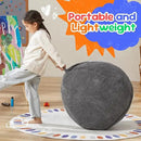 Hobestluk 2.5FT Bean Bag Chair Beanbags Small Bean Bag Chair with Filler Included Teardrop Bean Bag with Removable Cover for Bedroom Living Room (Small, Grey) by CozyNest Decor