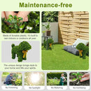2 Pcs Artificial Bunny Shaped Topiary Trees, Artificial Green Boxwood Bunny Decorations with Gold Bow, Perfect for Indoor & Outdoor Front Porch, Easter& Garden Decor (Boxwood Dog Tree) by CozyNest Decor