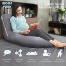 MOON PARK Pregnancy Pillows for Sleeping - U Shaped Full Body Maternity Pillow with Removable Cover - Support for Back, Legs, Belly, HIPS - 57 Inch - Dark Grey - Cooling Cover by TinyTreasures Baby Boutique