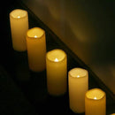 CANDLE CHOICE Waterproof Outdoor Battery Operated Flameless Candles Remote Timer White Plastic Realistic Flickering Fake Electric LED Pillars Lantern Garden Wedding Christmas Decorations 3”x6” 6 Pack by GreenHaven Gardens