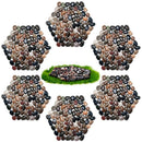 10in River Rock Stepping Stones Set - 6 Pack | Polished Pebble | Long-Lasting PVC Mesh Backing | Perfect for Garden Paths and Lawns Outdoor Landscaping Decoration | Mixed Rhombus by GreenHaven Gardens