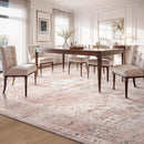 AMOAMI 4x6 Soft Vintage Area Rug - Non-Slip Washable Rug for Living Room, Bedroom, Dining Room, Office - Pink by CozyNest Decor