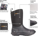 HISEA Women's Rubber Garden Boots Waterproof Insulated Yard Gardening Shoes Mid Height for Mud Working Outdoor by GreenHaven Gardens