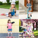 Kids Knee and Elbow Pads Set, 7 in 1 Skating Protective Gear for Skateboard, Roller Skating, Scooter, Cycling, 3-8 Years by TinyTreasures Baby Boutique