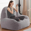 Homguava Bean Bag Chairs for Adults,Giant Beanbag Couch Adult Bean Bag Chair with Filler Included,Modern Lazy Sofa Comfy Chair for Living Room(Grey) by CozyNest Decor