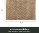 Stiio Dirt Trapper Door Mat 24x35.5 Inches, Front Doormat Indoor Outdoor Entrance Low Pile, All-Season, All-Weather Absorbent Entry Rug, Washable Non Slip Rug for Entryway, Brown by CozyNest Decor