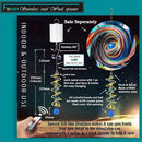 FONMY Gazing Ball Spiral Tail -Decorative Wind Spinner Sun Catcher Rainbow Maker Golden Double-Spiral W/Sea Blue Crystal Ball and Chain Crystals Beads for Indoor Outdoor Garden Decoration -14 inch H by GreenHaven Gardens