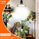 Grow Light Bulbs Indoor Plants Lights Adjustable Cord,Timer, Full Spectrum Plant Growing Lamp for Seedling,Greenhouse,Seedlings (1 Light (14.7ft)) by GreenHaven Gardens