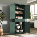 ARTPOWER 72" Tall Kitchen Pantry Storage Cabinet with Drawer and Adjustable Shelves, Pantry Cabinet for Kitchen, Bathroom or Hallway, Green by CozyNest Decor