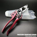 BUGUI 8" Heavy-Duty Pruning Shears, Professional Bypass Gardening Scissors, 1" Cutting Capacity, Sharp Garden Clippers with Low-friction Painted Stainless Steel Blade (Red) by GreenHaven Gardens