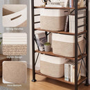 OIAHOMY 13 Kallax Inch Cube Storage Bins, 3-Pack Cotton Rope Woven Baskets for Organizing, Kallax Insert Storage Baskets for Shelves, Baby Nursery, Closet Organizer, 15*13*12.6IN, Brown & White by TinyTreasures Baby Boutique