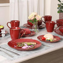 vicrays Coffee Mug Set, 12 Ounce, Set of 6, Ceramic Mug for Men, Women, Unique Glazed Mugs with Handle for Coffee, Tea, Milk, Cocoa, Cereal(Cherry Red) by CozyNest Decor
