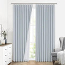 Vision Home Blue Fog Pinch Pleated Full Blackout Curtains Linen Blended Room Darkening Window Curtains 72 inch for Living Room Bedroom Thermal Insulated Pinch Pleat Drapes with Hooks 1 Panel 60"Wx72"L by CozyNest Decor