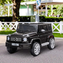Aosom 12V Kids Electric Car, Mercedes Benz G500 Licensed Battery Powered Ride on Truck for Kids with Remote Control, Headlights, Music, Suspension & Storage for Boys and Girls, Black by TinyTreasures Baby Boutique