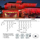 Christmas Icicle Lights Outdoor, 66Ft 640 LED Icicle Lights for Outside with 8 Modes Timers, Waterproof Plug in String Light for House Yard Eave Patio Wedding Party Holiday Decorations, Red by GreenHaven Gardens
