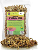 Premium New Zealand Sphagnum Moss by Gardenera - Organic Hand Mixed Long Fibered Sphagnum Moss Orchid - 1 Quart by GreenHaven Gardens