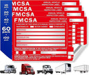 60-Pack DOT Compliant Aluminum Annual Vehicle Inspection Label – Red FMCSA Label with Punch Boxes by GreenHaven Gardens