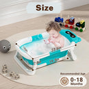 AVIDOR Baby Bathtub,Collapsible Bathtub for Newborn to Toddler,Durable Essential Infant Bath Tub,Portable Travel Baby Bathtub with Soft Cushion,No-Slip Hanging and Detachable Bathtub(Blue) by TinyTreasures Baby Boutique
