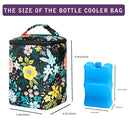 Breastmilk Cooler Bag with Ice Pack Fits Up to 9oz Bottles - Insulated Baby Bottle Cooler with Strap - Nursing Mom & Daycare Travel by TinyTreasures Baby Boutique