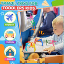 Magnetic Travel Toys for Toddlers Kids 10PCS, Airplane Car Travel Activities Essential, Fidget Toys Road Trip ‌Sensory Toy, Fidgets for Classroom Toys for 3 4 5 6 7 8 Year Old - Square Style by TinyTreasures Baby Boutique