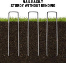 30 Pack Garden Stakes - 6 Inch Landscape Staples with Metal Yard Pins, Lawn Ground Stakes, Tent Stakes, Tarp Stakes for Anchoring Sod, Landscape Fabric, and Irrigation Tubing by GreenHaven Gardens