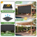 90% Outdoor Sun Shade Cloth, 12'×20' Pergola Shade Cover with Grommets, Privacy Screen Sunshades for Patio Garden Backyard Plant, Dark Grey by GreenHaven Gardens