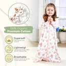 Mama Cheetah Baby Sleep Sack with Sleeves, 0.5 TOG Organic Cotton Wearable Blanket and Two-Way Zipper, Swaddle Transition Long Sleeve Sleeping Bag for Newborn Infant Toddler, 18-24 Months by TinyTreasures Baby Boutique