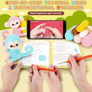Crochet Kit for Beginners - 2 PCS Monkey with Banana Crochet Kits with Step-by-Step Video Tutorials, Beginner Crochet Kit for Adults, Crochet Monkey Kit for Kids (Blue & Pink) by TinyTreasures Baby Boutique