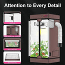 ATOUR 2x2 Grow Tent, 24"x24"x48''High Reflective Mylar 1680D Hydroponic Grow Tents, Waterproof Grow Tent with Double Cleart Observation Door and Floor Tray, for Indoor Plant Growing by GreenHaven Gardens