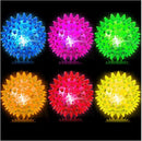 Bouncy Light Up Ball for Kids - LED Flashing Spiky Sensory Toys for Kids with Autism Stress Balls for Toddlers 1-3 Fidget Toys Sensory Balls Glow in The Dark for Novelty Noisemaker Toys for Parties by TinyTreasures Baby Boutique