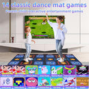 Dance Mat for Adults and Kids - Plug and Play TV Electronic Dance Mat Game, Wireless Dance Pad, Fun Dance Fitness Games for Kids, Christmas and Boys and Girls Birthday Gift Ideas, Blue by TinyTreasures Baby Boutique