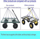 Heavy Duty 400 Lbs Capacity Mesh Steel Garden Cart Folding Utility Wagon with Removable Sides Multi-Purpose by GreenHaven Gardens